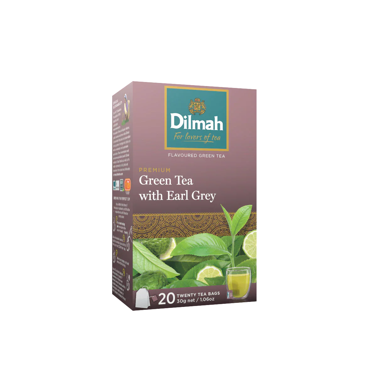 Premium Green Tea With Earl Grey-20 Tea Bags with Tag