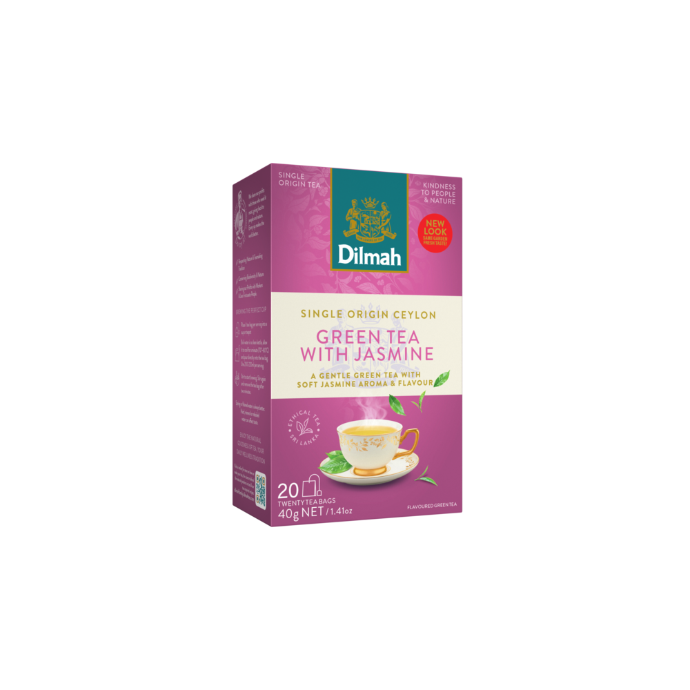Ceylon Green Tea with Jasmine-20 Tea Bags with Tag