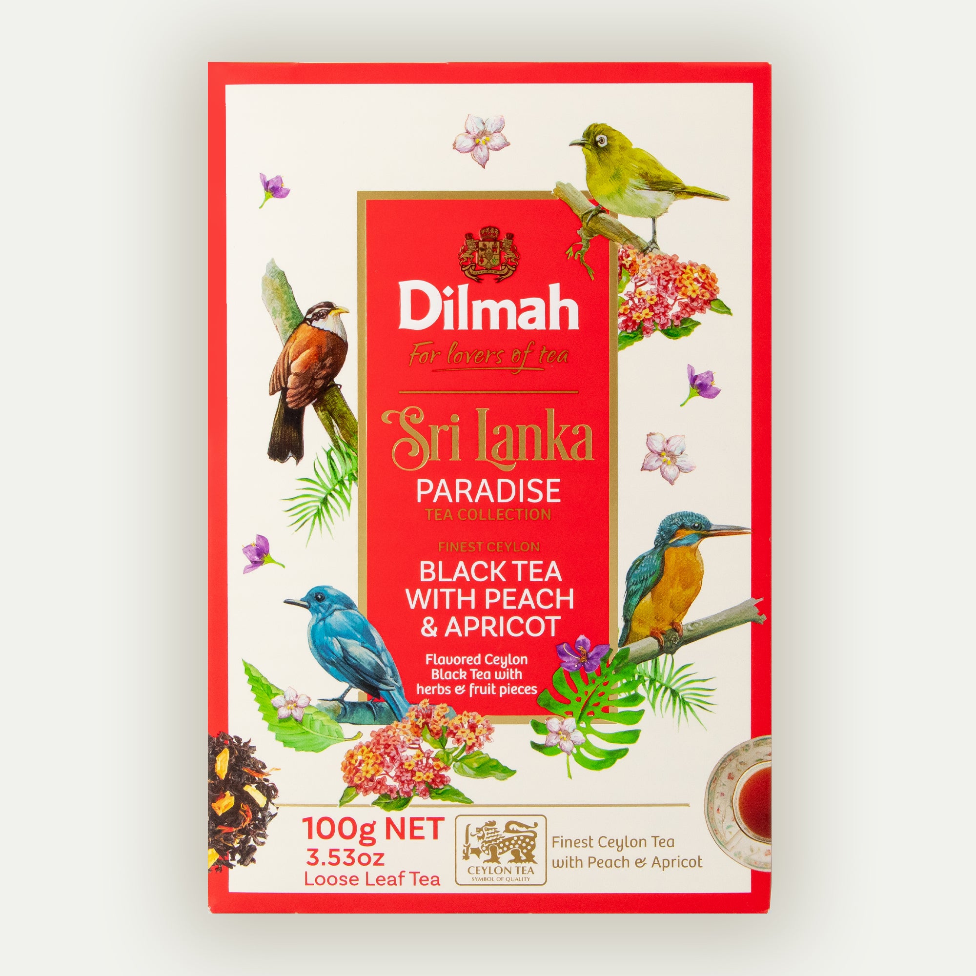 Dilmah Paradise Peach & Apricot Ceylon Black Tea - Loose Leaf 100g