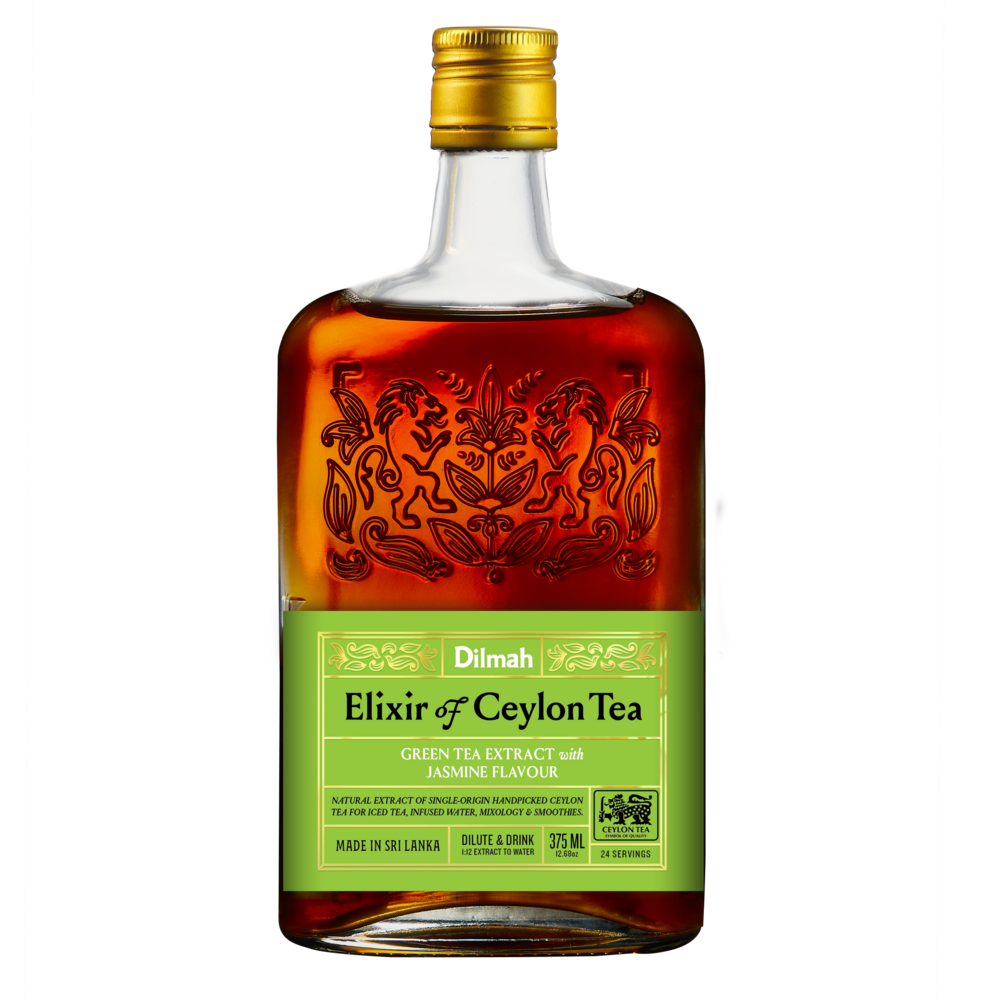 Elixir of ceylon green tea with jasmine 375ml glass bottle