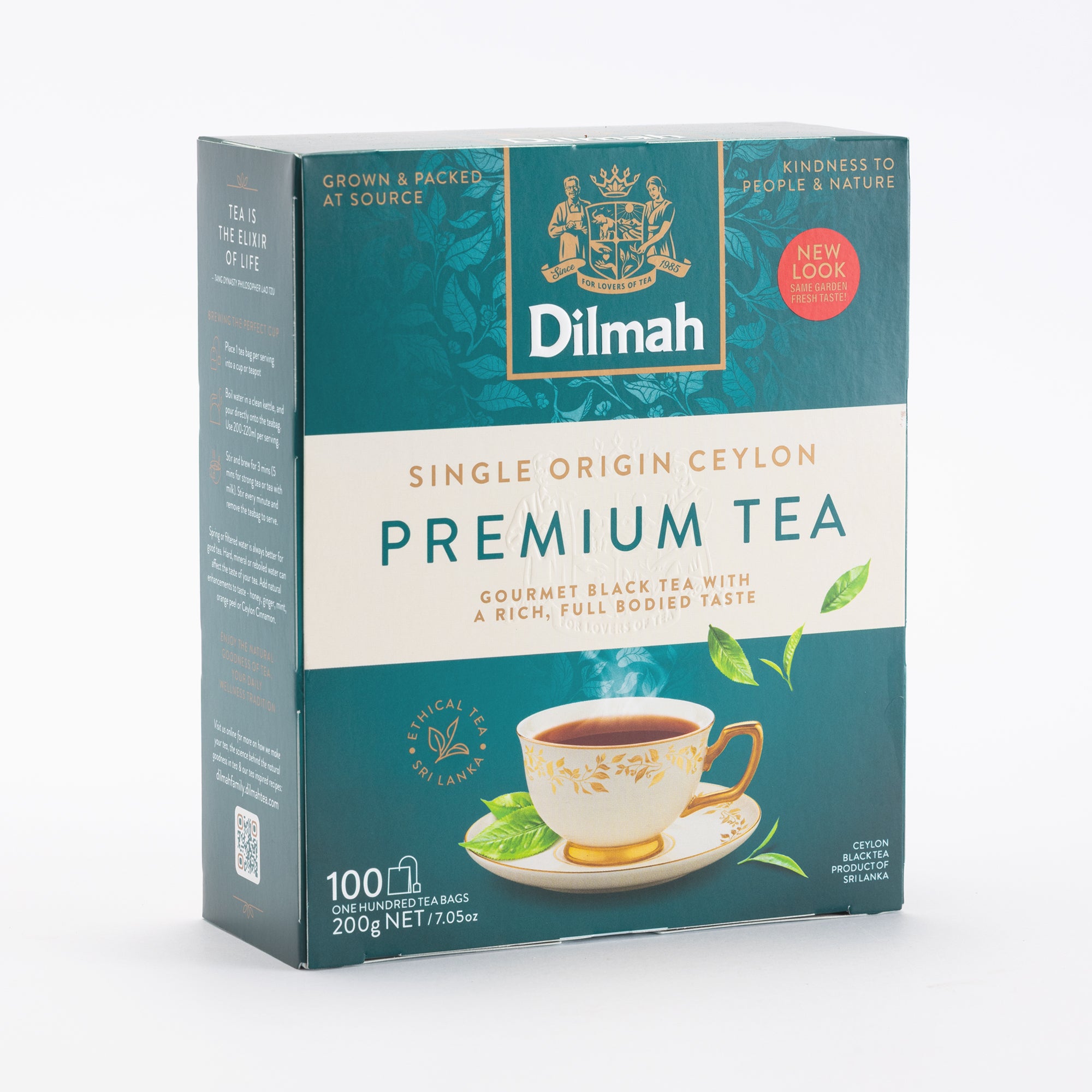 Premium Ceylon Black Tea-100 Tea Bags With Tag