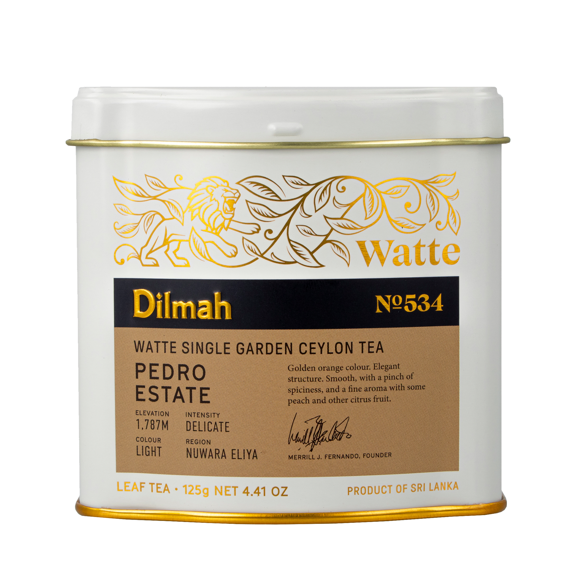 Pedro Estate Watte Ceylon Black Tea Tin Caddy – 125g Loose Leaf