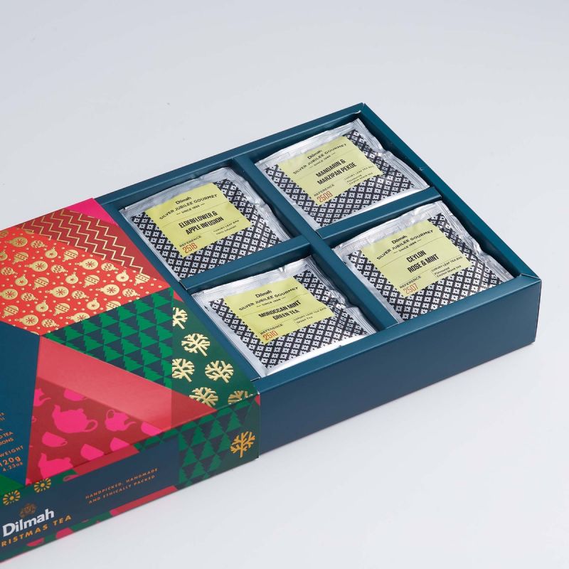 Dilmah Christmas Tea Variety Gift Pack-6x10 Individually Wrapped Tea Bags